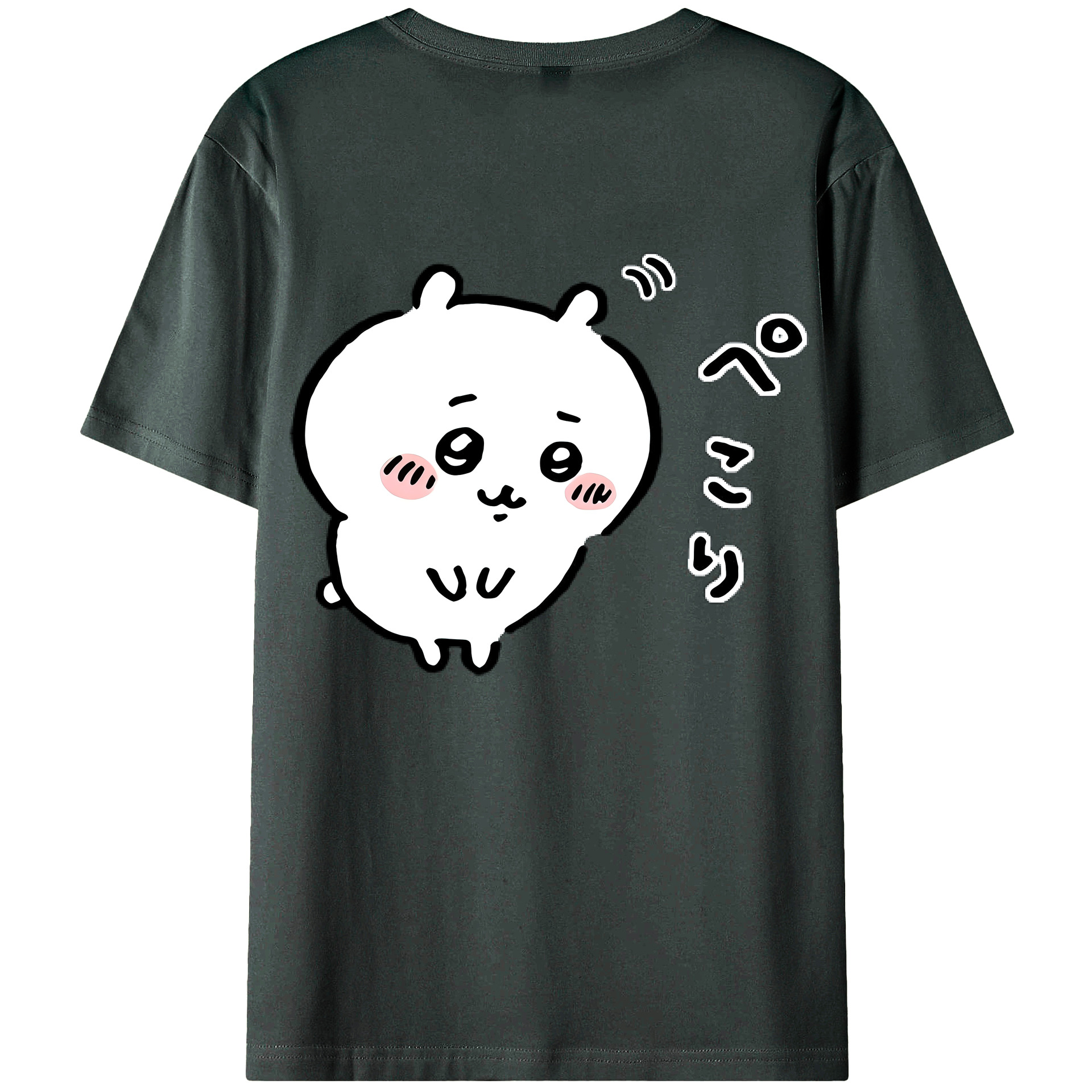 （画像用） ちいかわ ちいかわ Chii-kawa chiikawa 綿100％ メンズ半袖Tシャツ（バックプリント） 通気性